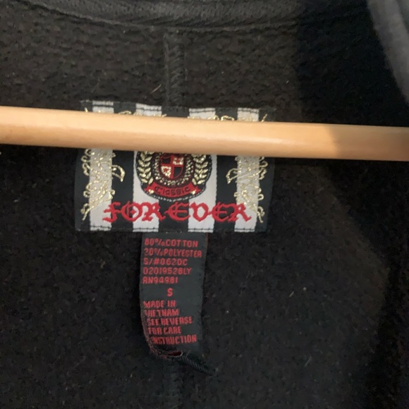 Black hooded vest removable fur collar - Picture 3 of 4